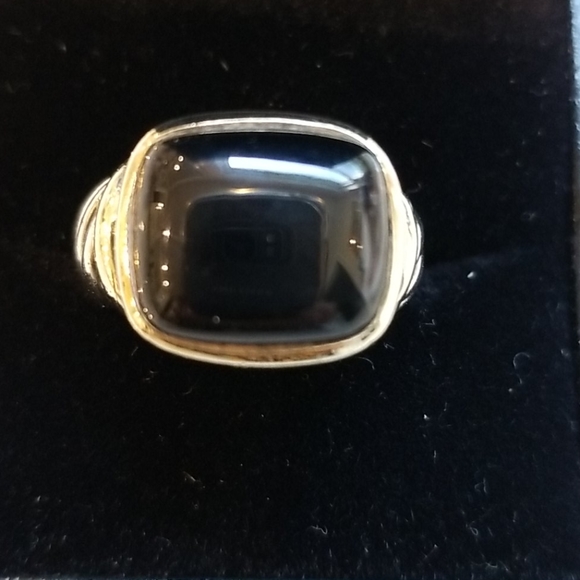 David Yurman Noblesse 14K/SS Onyx Ring 6 - Picture 5 of 11